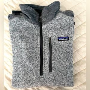 Men's Better Sweater® 1/4-Zip Fleece Large Stonewash Two-Tone